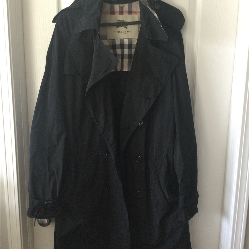 Burberry Man Rain Tench Over Coat Black